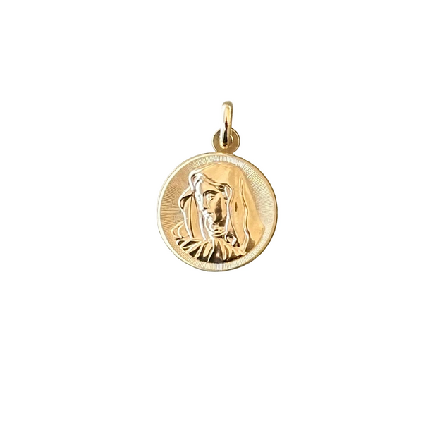18K Gold Pendant St. Mary Icon