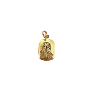 18K Gold Pendant St. Mary Icon