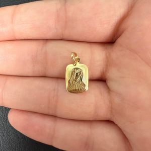 18K Gold Pendant St. Mary Icon