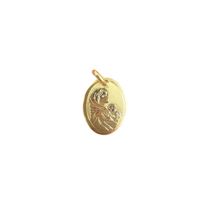 18K Gold Pendant St. Mary Icon
