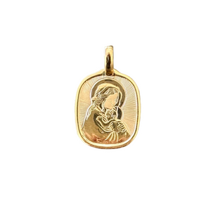 18K Gold Pendant St. Mary Icon