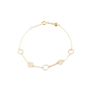 18K Gold Charm Chain Bracelet