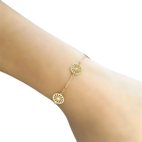 18K Gold Charm Chain Bracelet