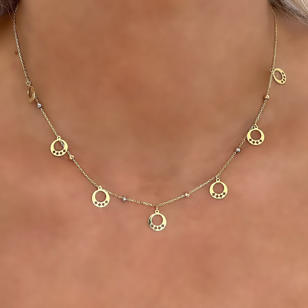 18K Gold Multicolor Chain Necklace