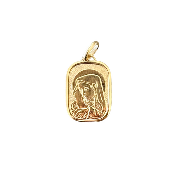 18K Gold Pendant St. Mary Icon