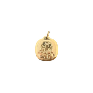 18K Gold Pendant St. Mary Icon