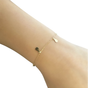 18K Gold Charm Chain Bracelet
