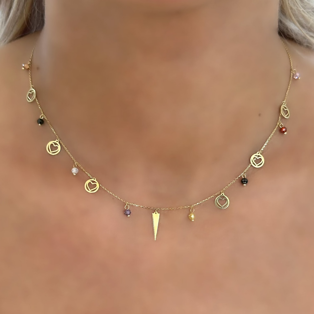 18K Gold Charm Chain Necklace