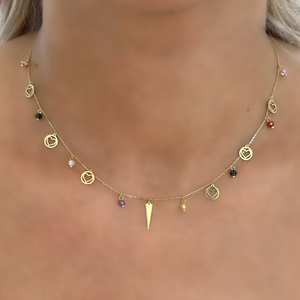 18K Gold Charm Chain Necklace