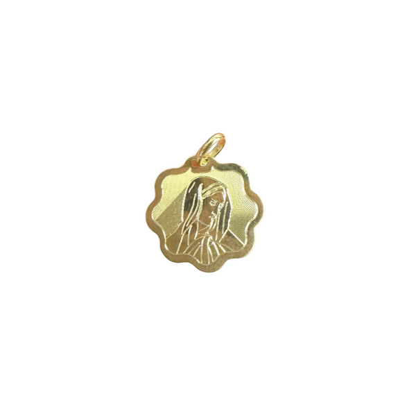 18K Gold Pendant St. Mary Icon