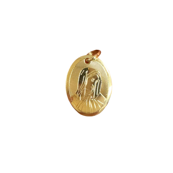 18K Gold Pendant St. Mary Icon