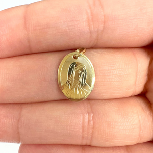 18K Gold Pendant St. Mary Icon