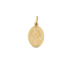 18K Gold Pendant St. Mary Icon