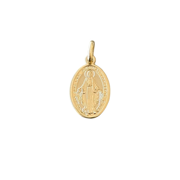 18K Gold Pendant St. Mary Icon
