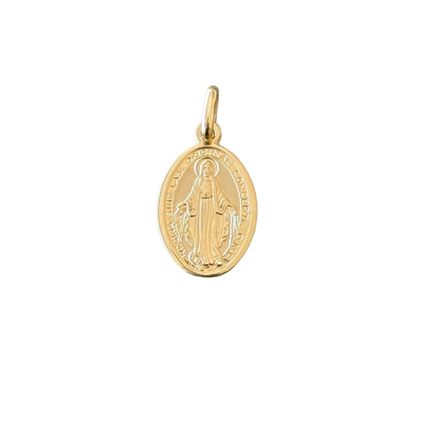 18K Gold Pendant St. Mary Icon