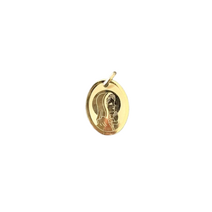18K Gold Pendant St. Mary Icon