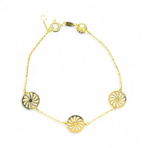 18K Gold Charm Chain Bracelet