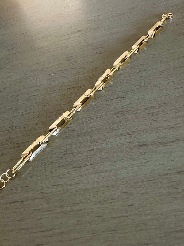 18K Gold Link Chain Bracelet