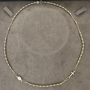 18K Gold Rosary Necklace
