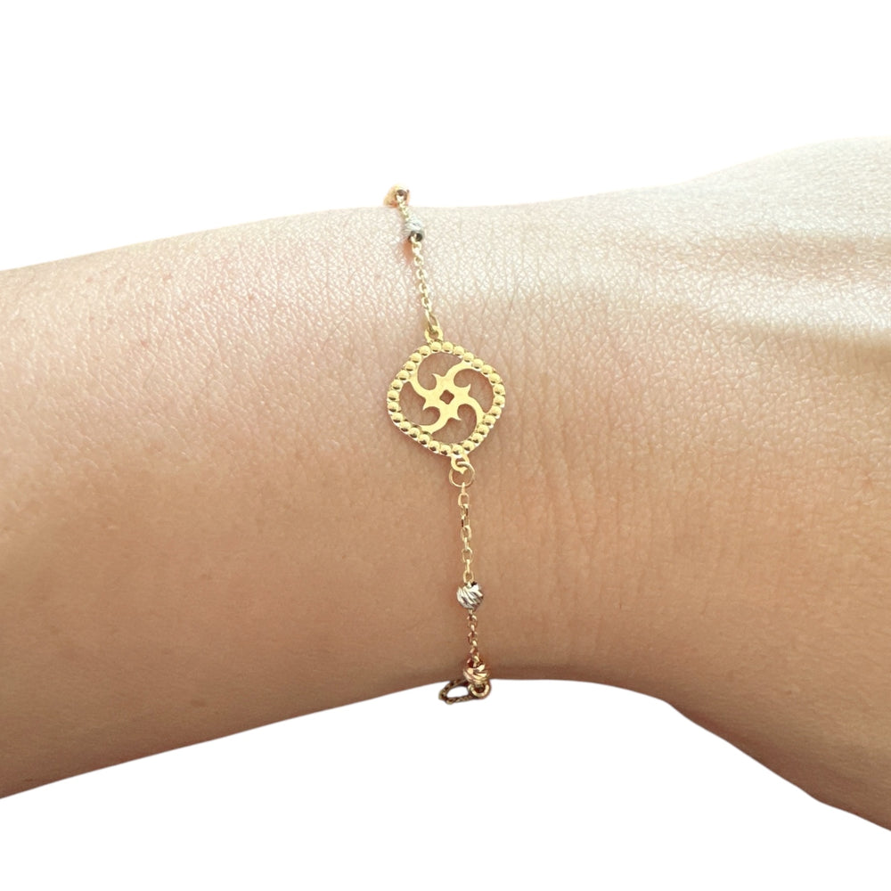 18K Gold Multicolor Chain Bracelet