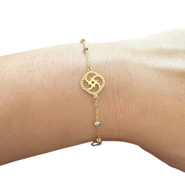 18K Gold Multicolor Chain Bracelet