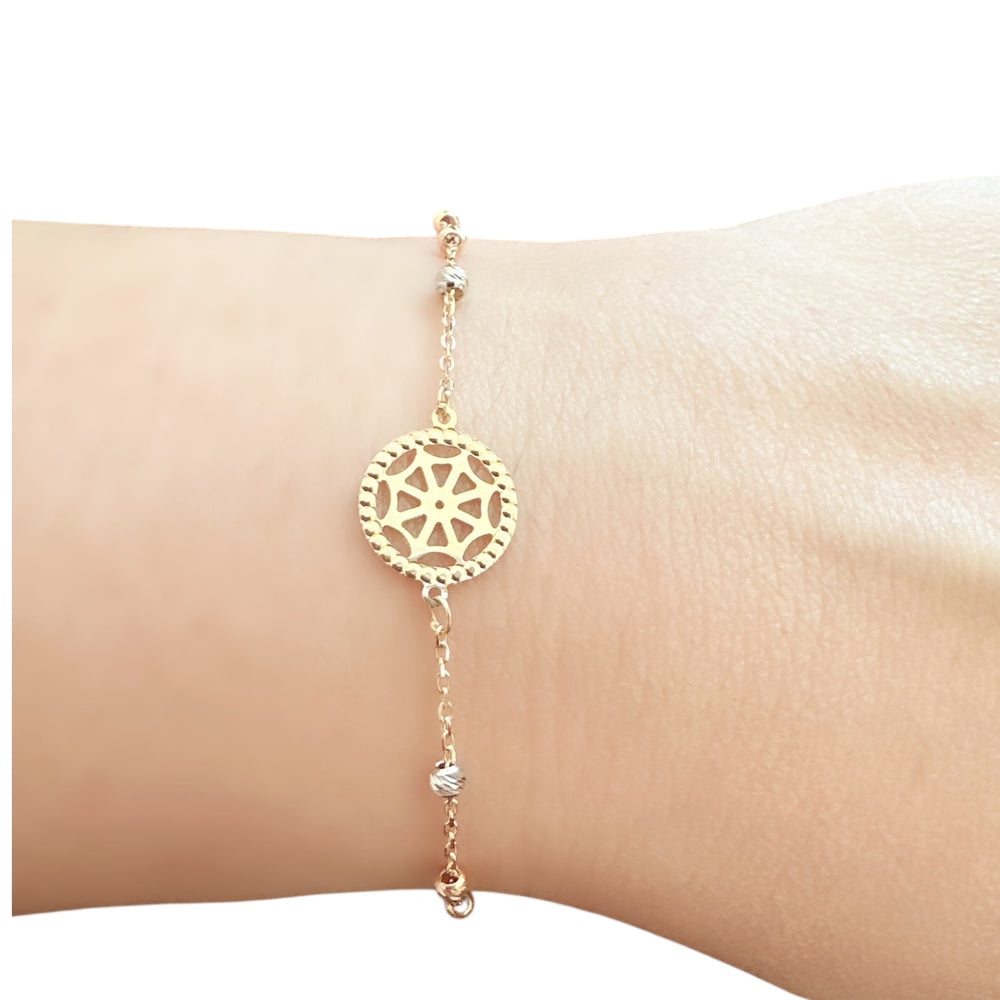 18K Gold Multicolor Chain Bracelet
