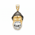 18K Multicolor Gold St. Charbel Icon Pendant