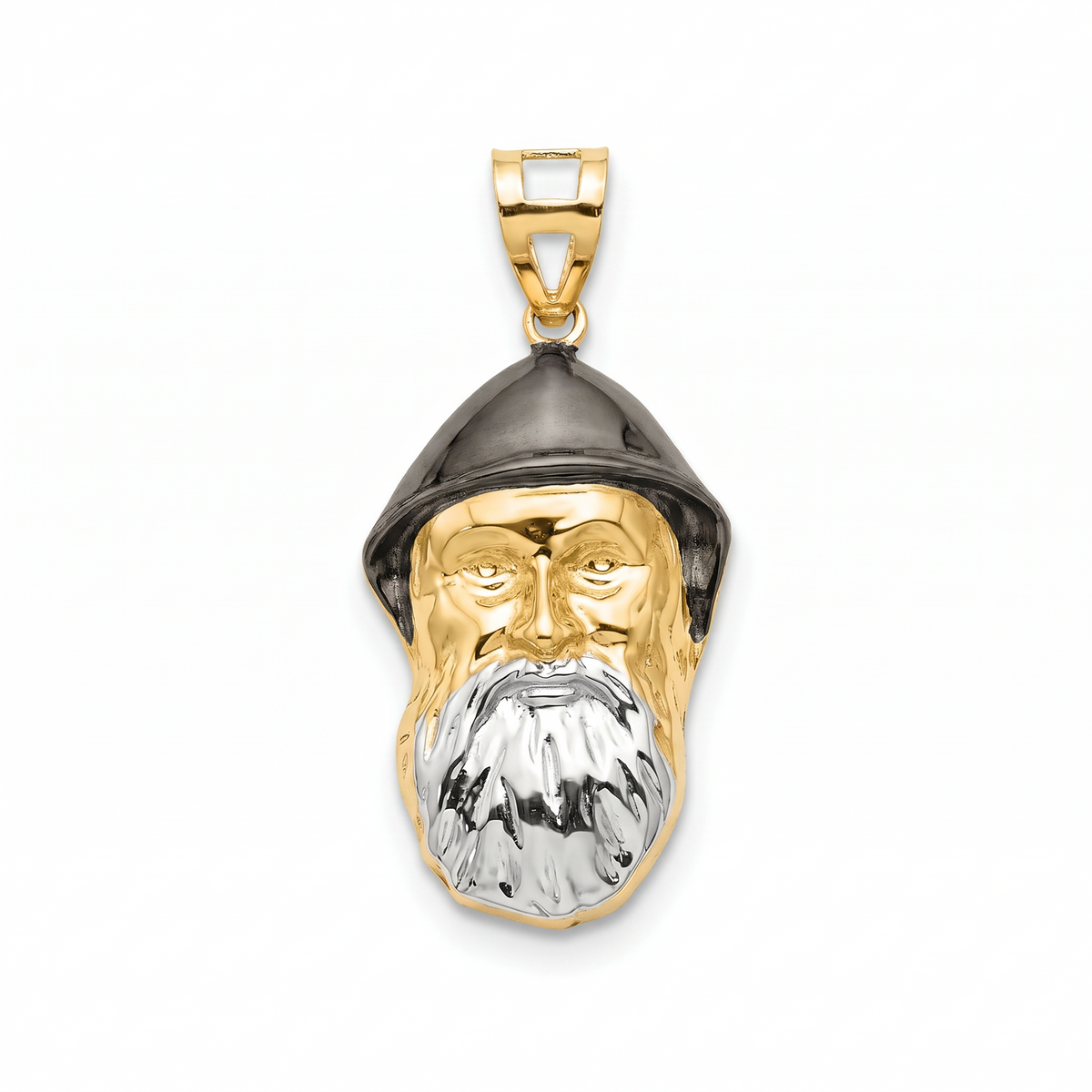 18K Multicolor Gold St. Charbel Icon Pendant