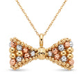 18K Multicolor Gold Bow Chain Necklace