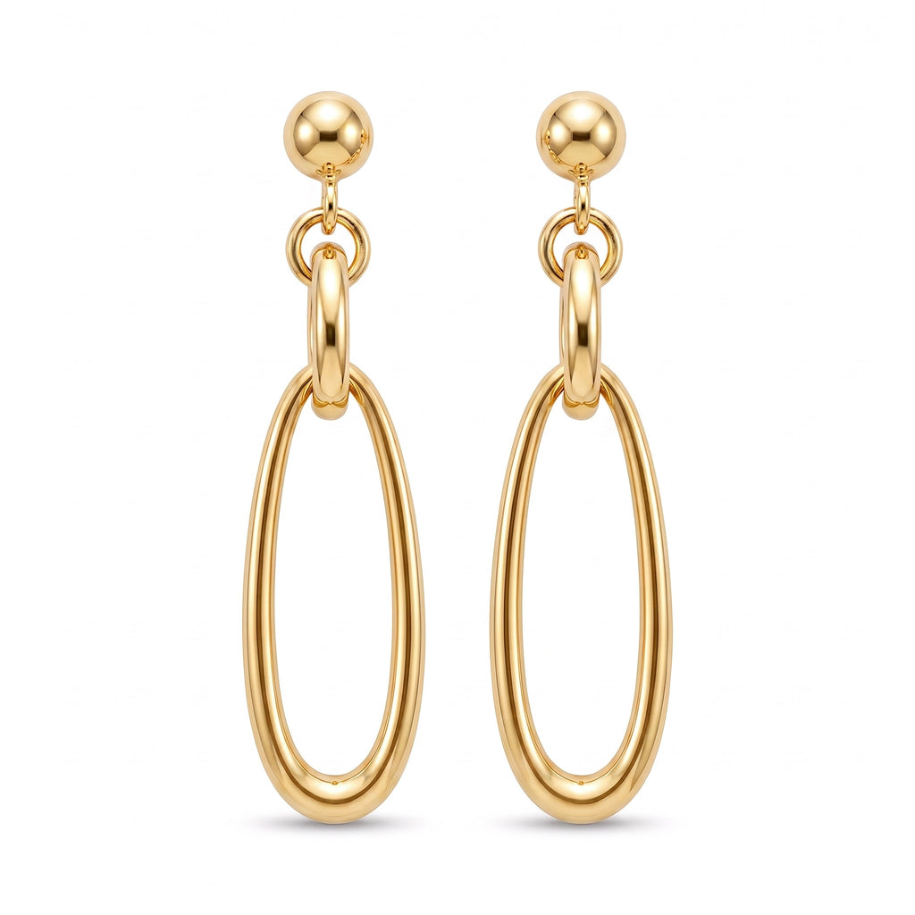 18K Yellow Gold Dangle Earring