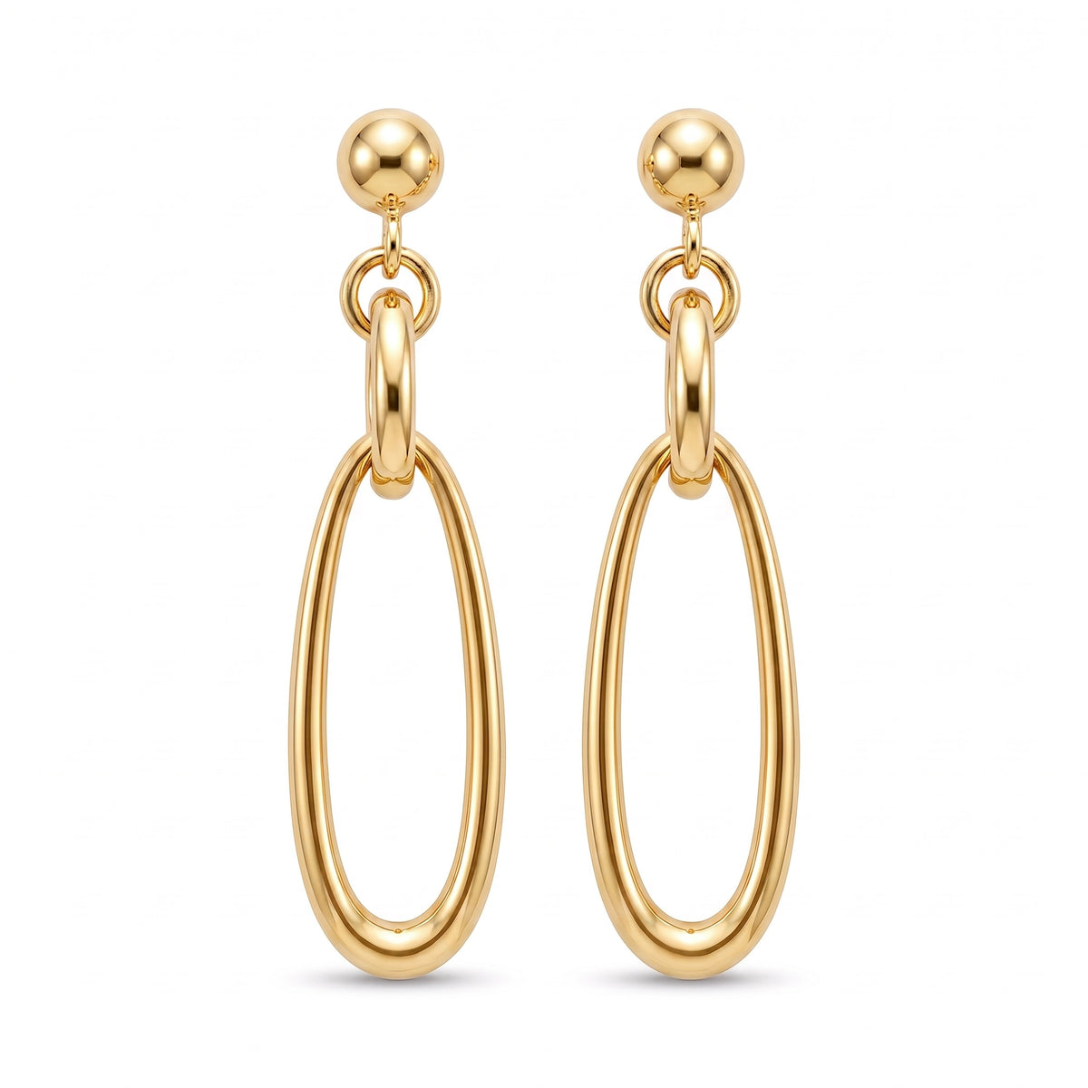 18K Yellow Gold Dangle Earring