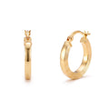 18K Yellow Gold Circle Hoop Earrings