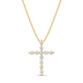 Diamond Yellow Gold Cross Chain Necklace