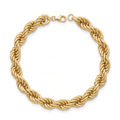 Men 18K Yellow Gold Rope Chain Bracelet