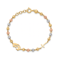 18K Multicolor Gold Rosary Bracelet