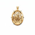 18K Yellow Gold Small St. Mary Icon Pendant