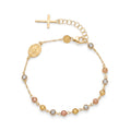 18K Multicolor Gold Rosary Bracelet