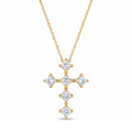 Diamond Yellow Gold Cross Necklace