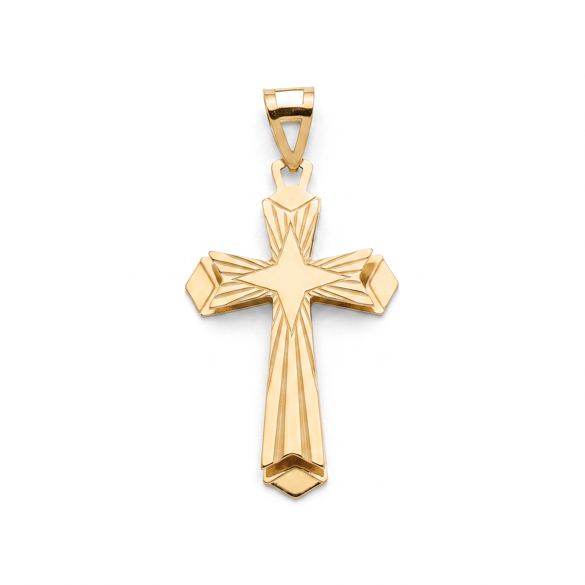 18K Yellow Gold Cross Pendant