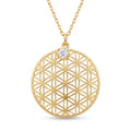 18K Yellow Gold Cubic Zirconia Chain Necklace