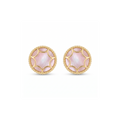 18K Yellow Gold Mother Of Pearl Stud Earring