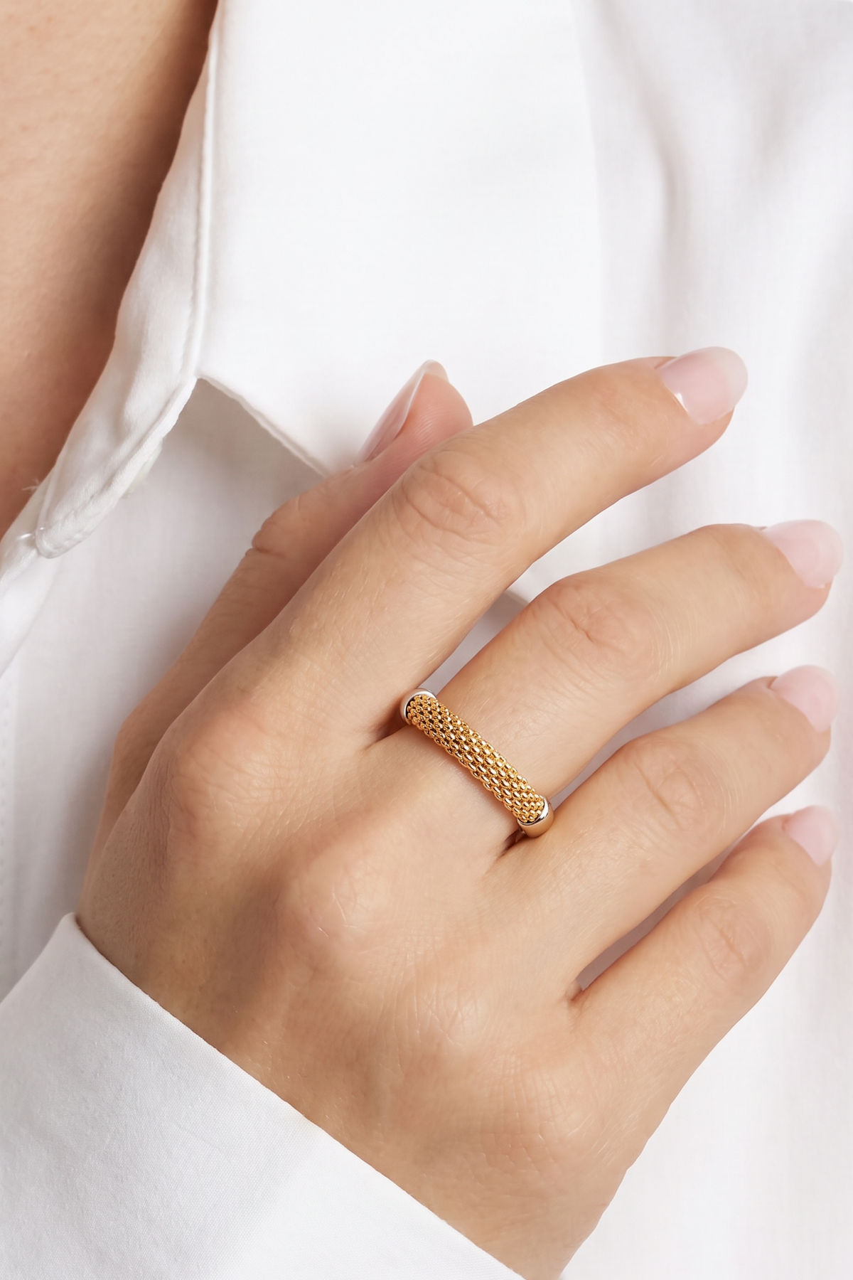 18K Two Tone Gold Ring