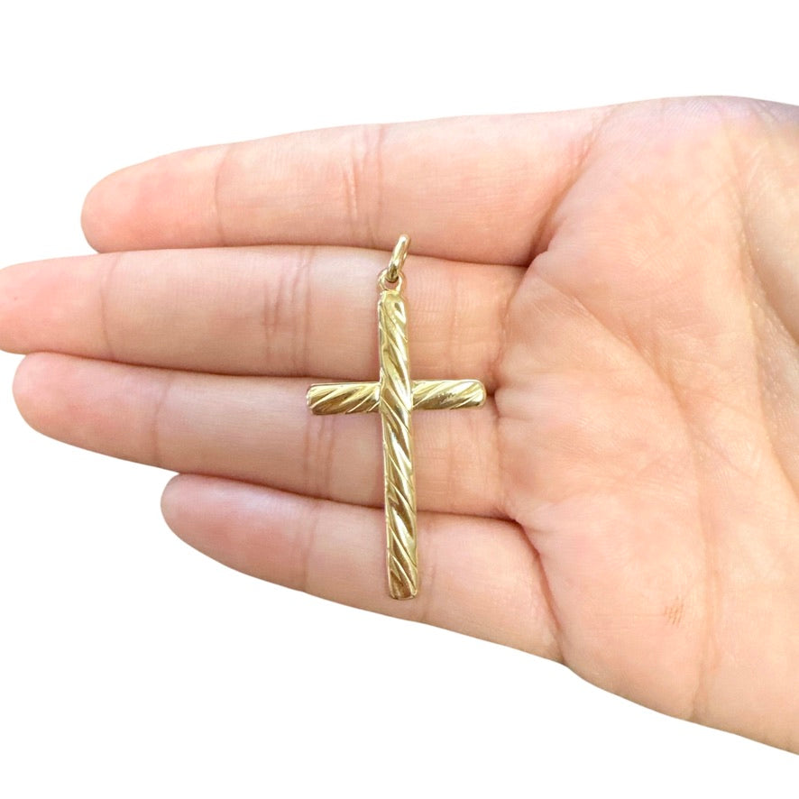 18k Yellow Gold Cross Pendant