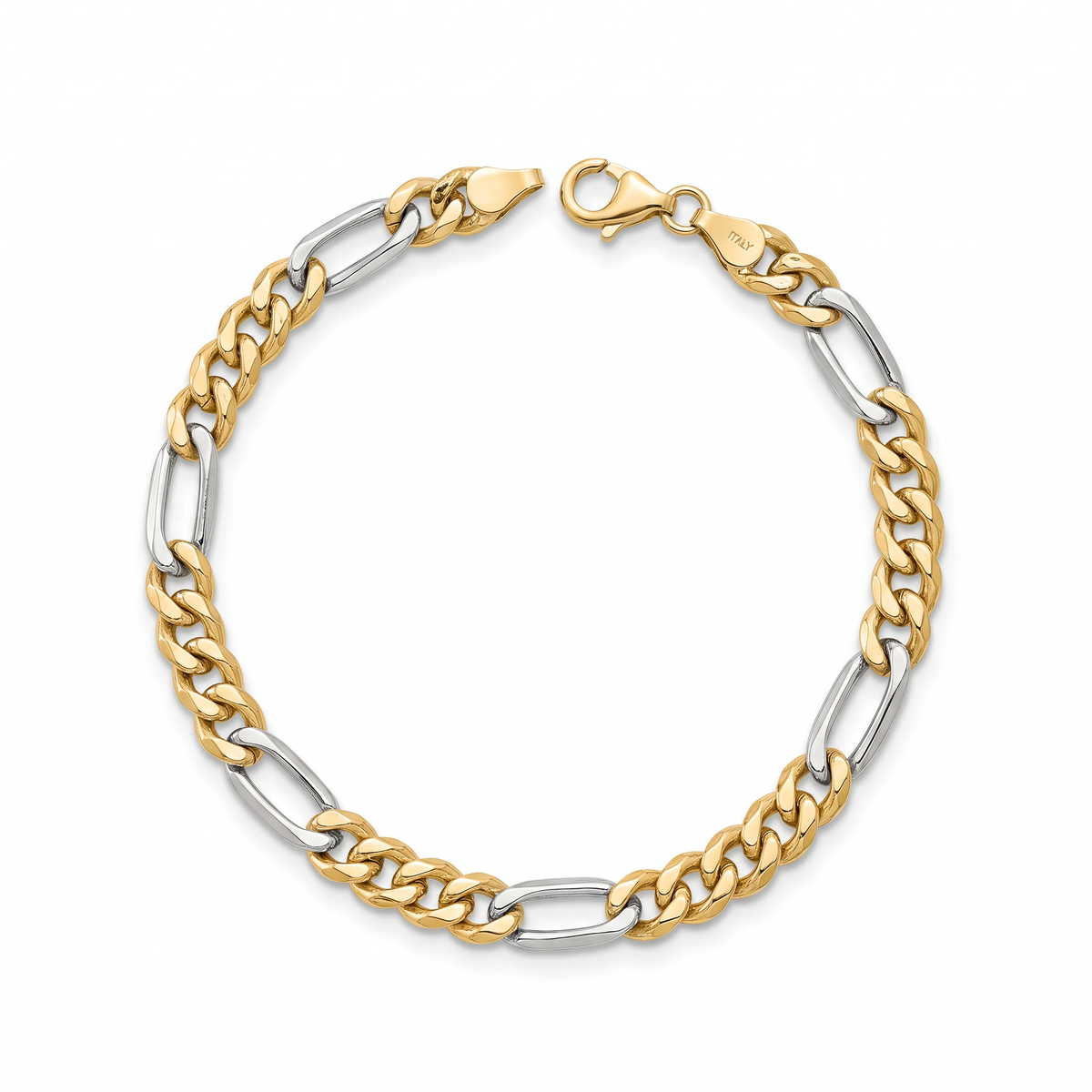 18K Two Tone Gold Chain Bracelet