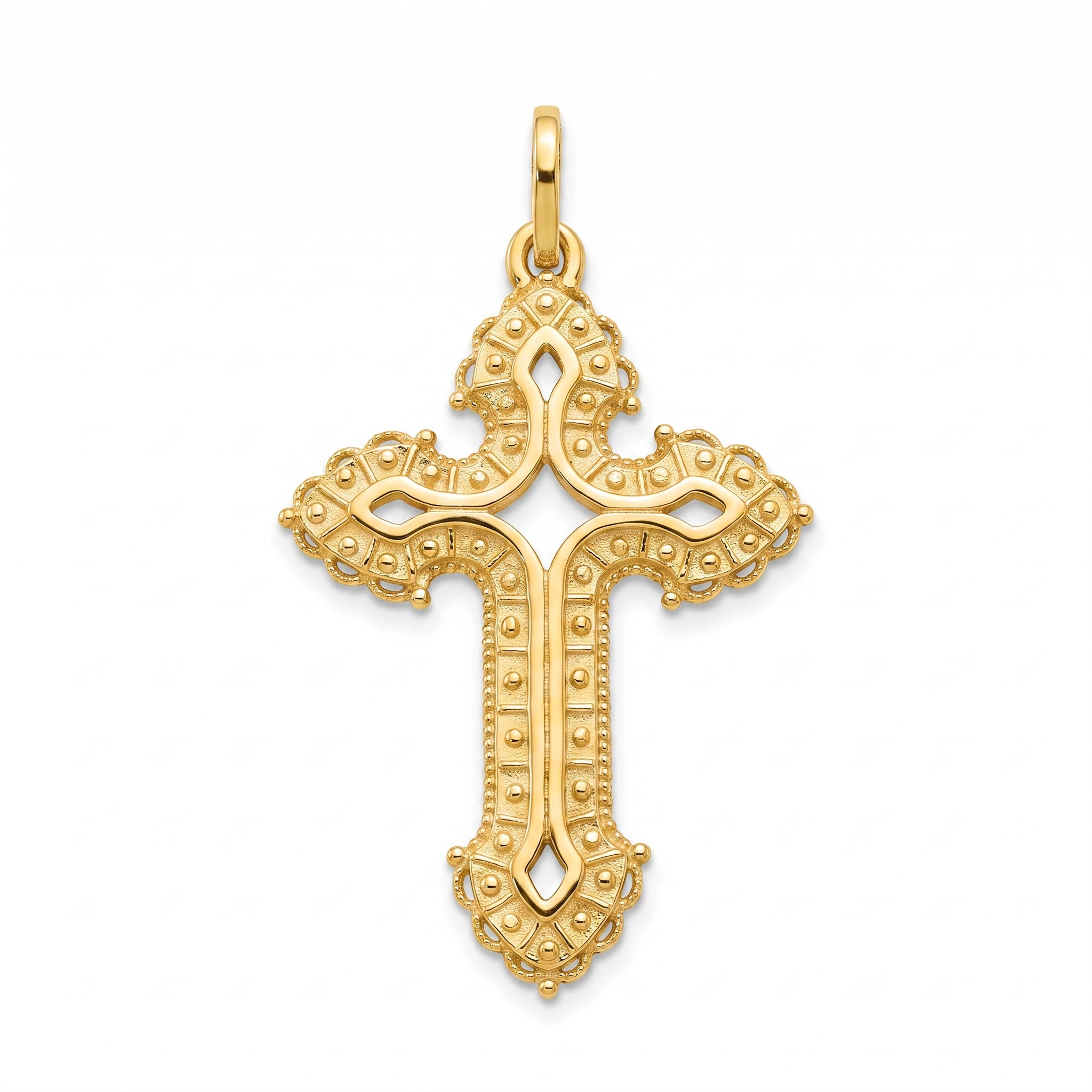 18K Yellow Gold Cross Pendant