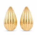 18K Yellow Gold Teardrop Stud Earring