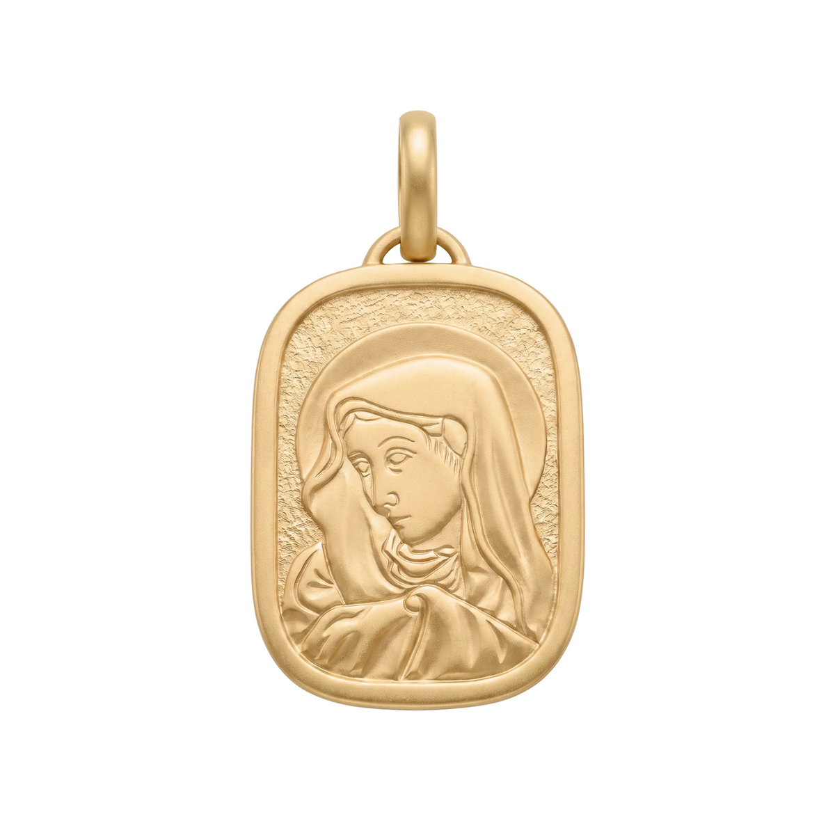 18K Yellow Gold Pendant St. Mary Icon