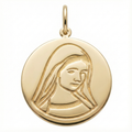 18K Yellow Gold Pendant St. Mary Icon Pendant