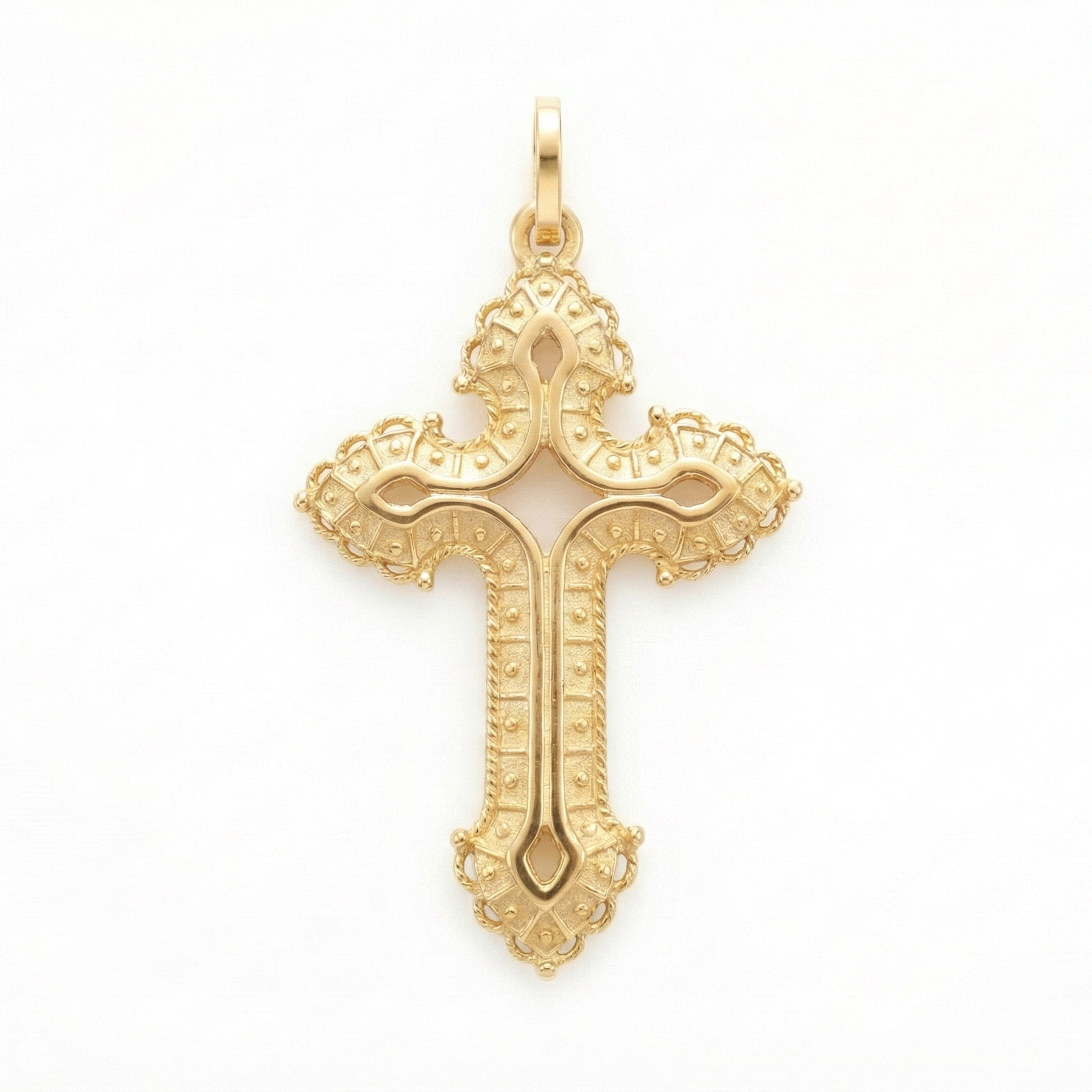 18K Yellow Gold Cross Pendant