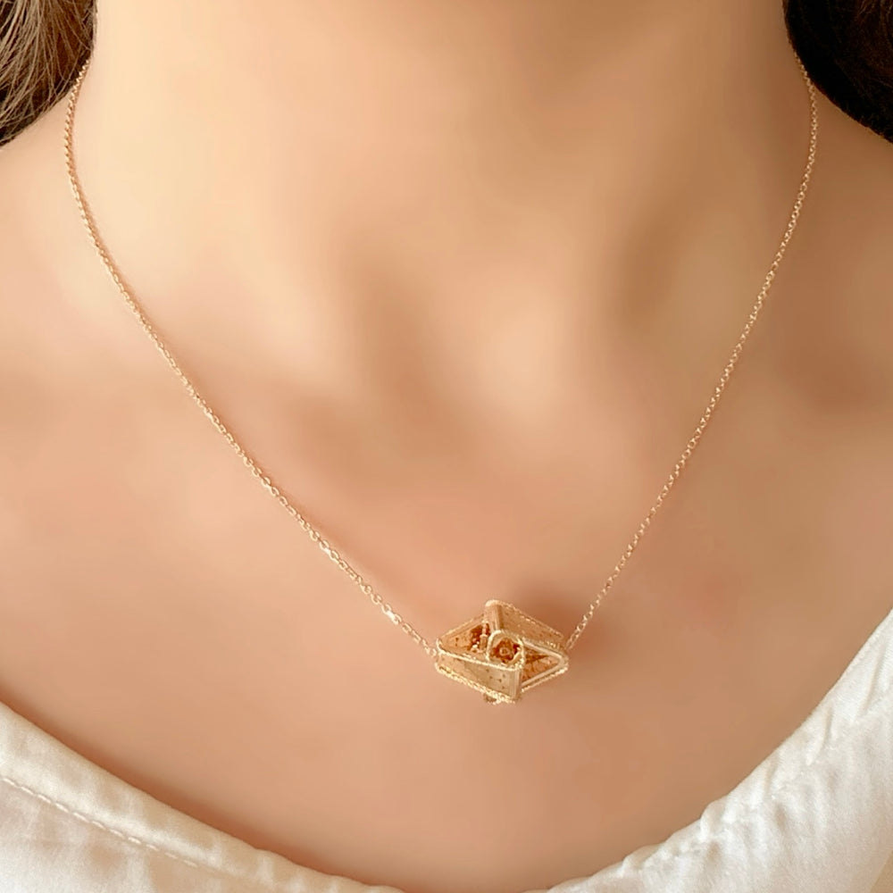 18K Gold Charm Chain Necklace